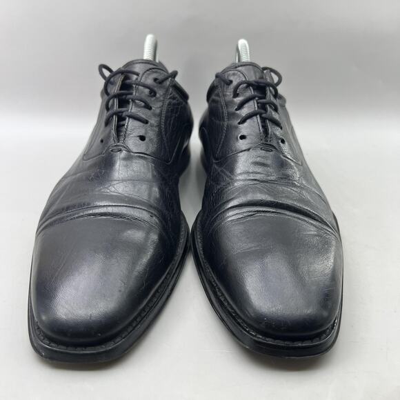 Magnanni Cap Toe Oxford Men Size 10 D Black Leather Dress Formal Lace Up Shoes main image 4